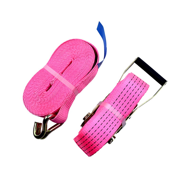 Correa de poliéster con hebilla de amarre de trinquete de zinc de color 5T de 2 pulgadas