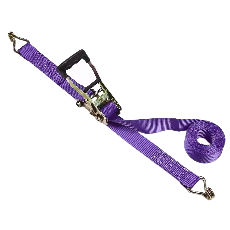 Correa de trinquete con mango de goma para dedo morado 38 mm 3T