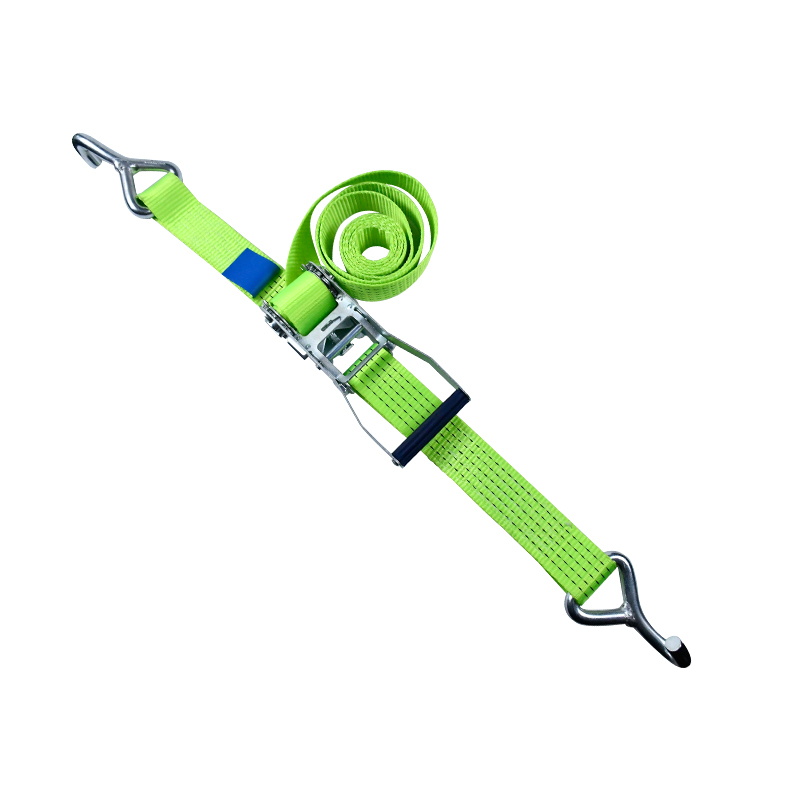 Correas de trinquete resistentes de color verde 5T con ganchos en forma de J simple